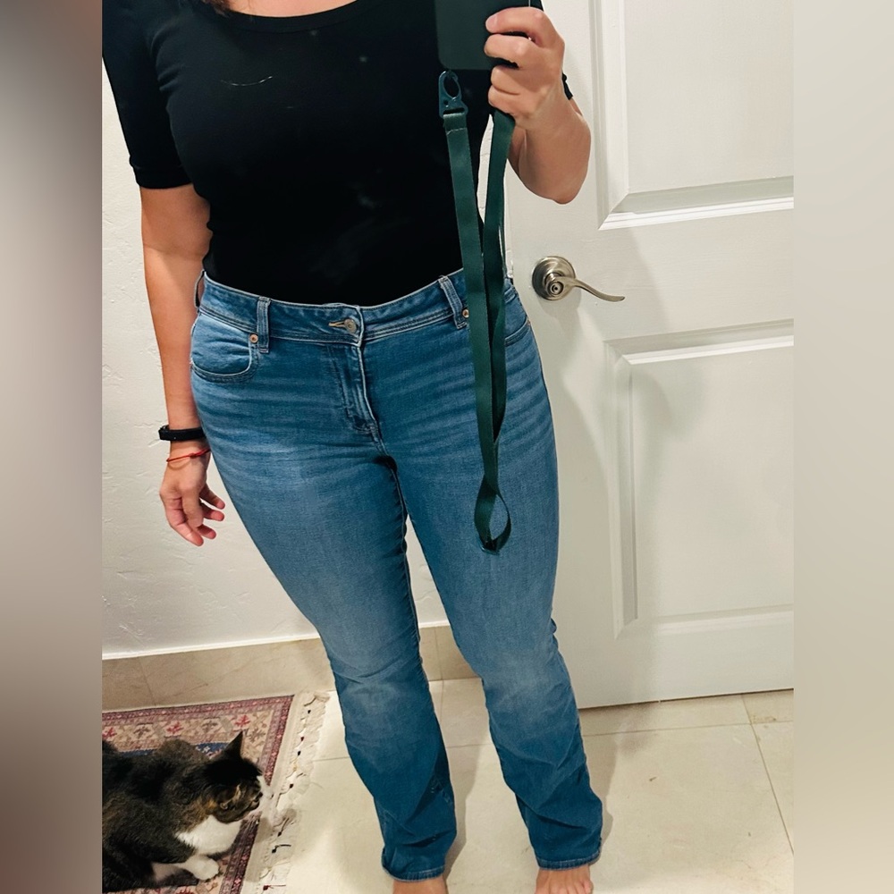 American Eagle Outfitters Next Level Stretch Bootcut Leg Jeans Size 10 Long